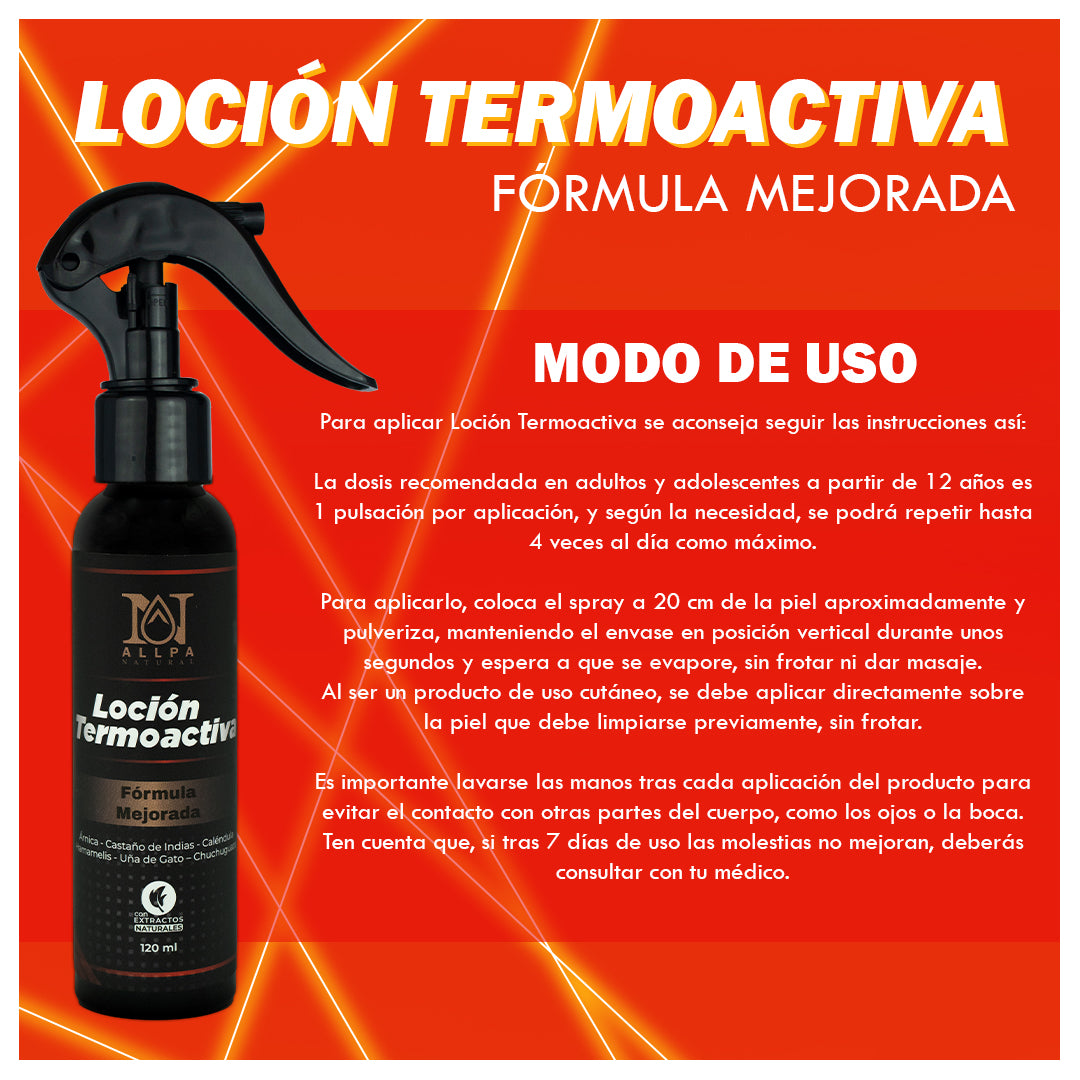 Loción Termo-activa con extractos Naturales 🌱