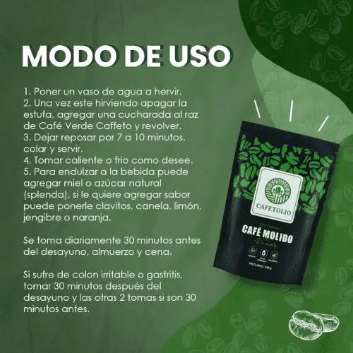 Café verde 100% puro